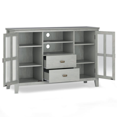 Artisan - Handcrafted, Tall TV Media Stand by Simpli-Home | Bel Furniture