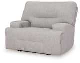 Acklen Place - 4 Pc. - 3-Piece Power Reclining Sectional Sofa With Raf Chaise, Wide Seat Power Recliner - Pewter