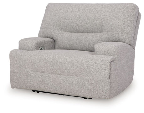 Acklen Place - 4 Pc. - 3-Piece Power Reclining Sectional Sofa With Raf Chaise, Wide Seat Power Recliner - Pewter - view 5