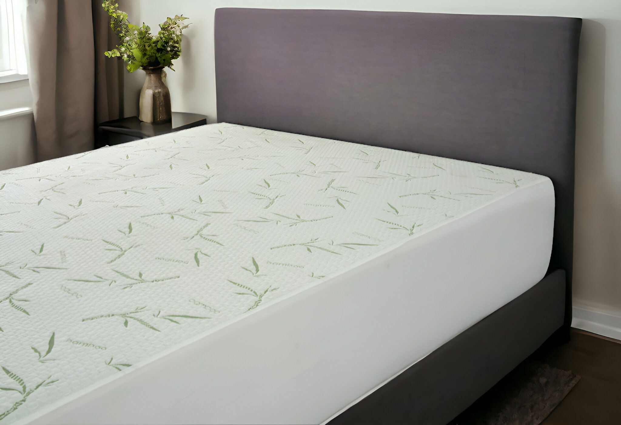 Twin Waterproof Rayon From Bamboo Deep Pocket Mattress Cover - White