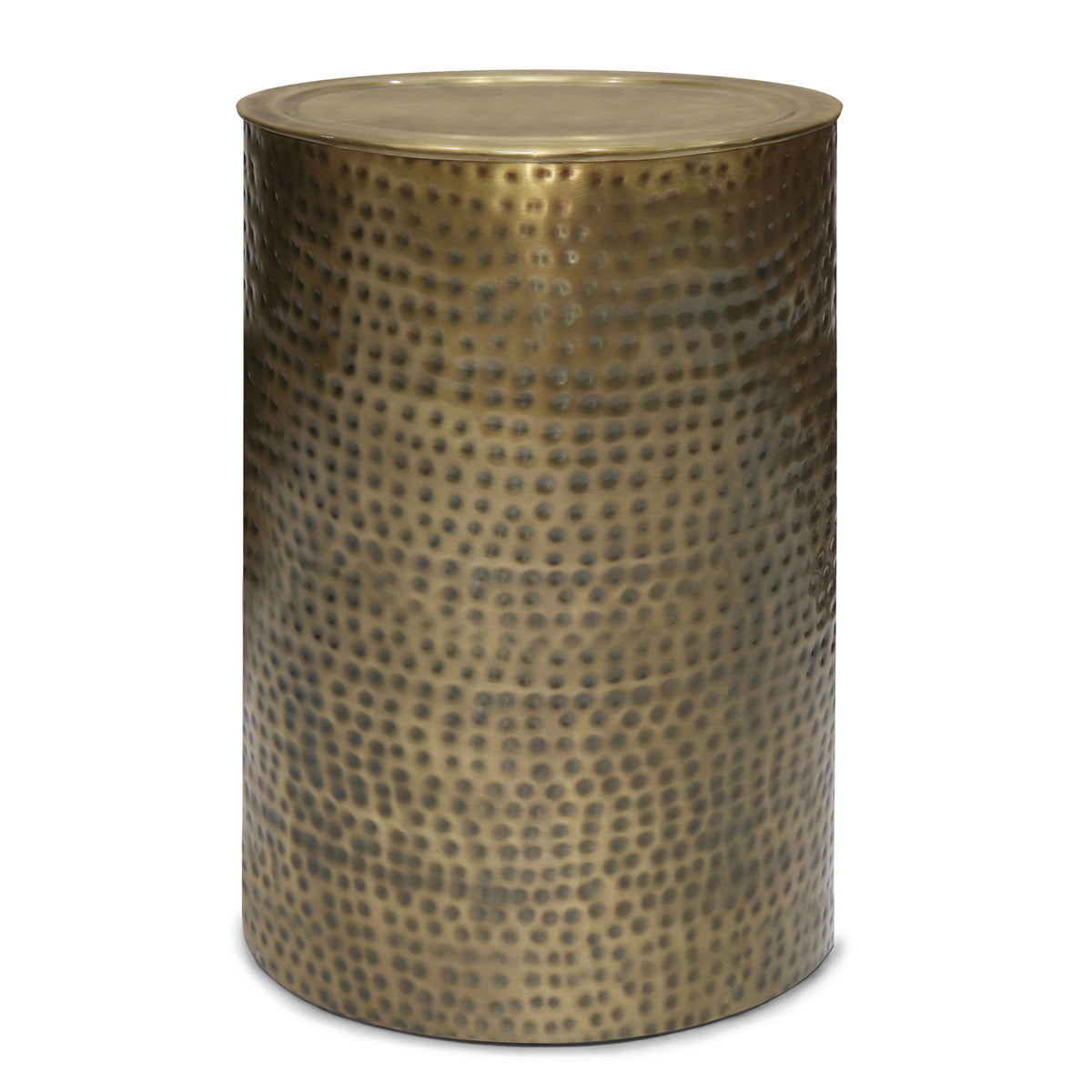 Corbin - Hammered Metal Side Table - view 2