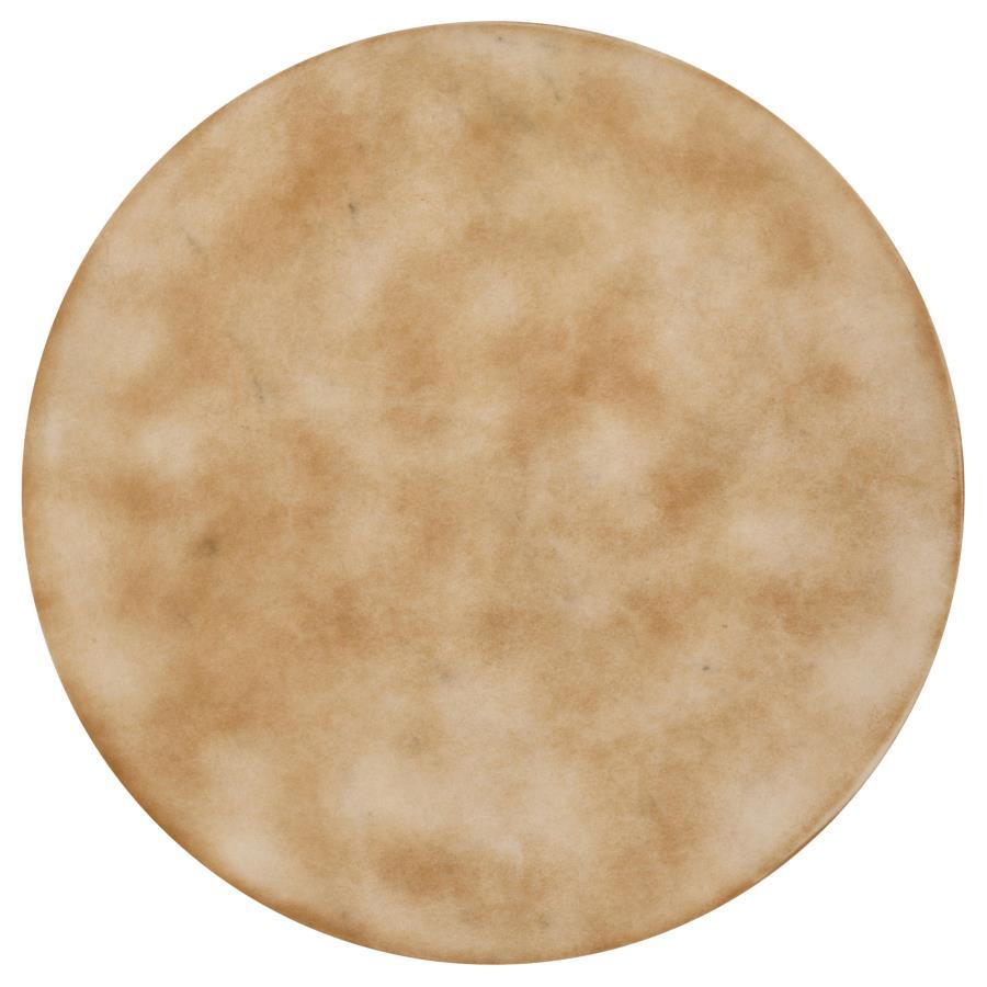 Bernardo - Round Wire Frame Side Table - Natural And Gunmetal by CoasterEssence | Bel Furniture