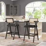 Milan - Modern Webbing Back Stool With Arms (Set of 3)