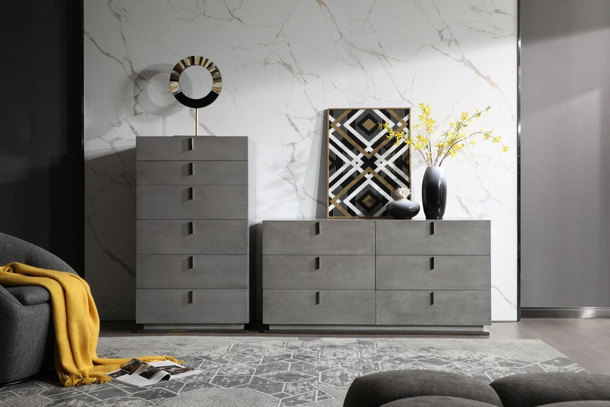 Six Drawer Chest - Gray