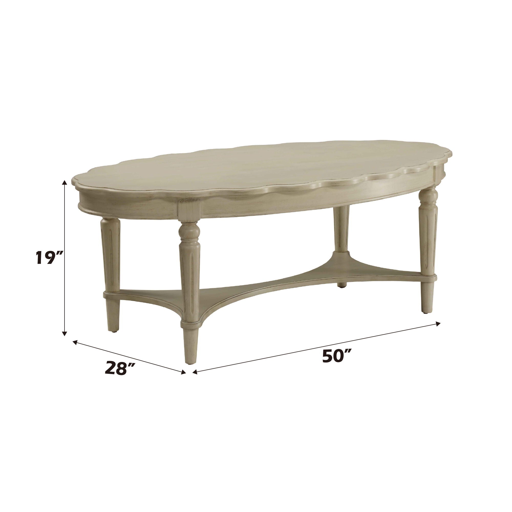 Fordon - French Antique Coffee Table - Ivory