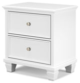 Fortman - White - Two Drawer Night Stand by Signature Design by Ashley® | Bel Furniture
