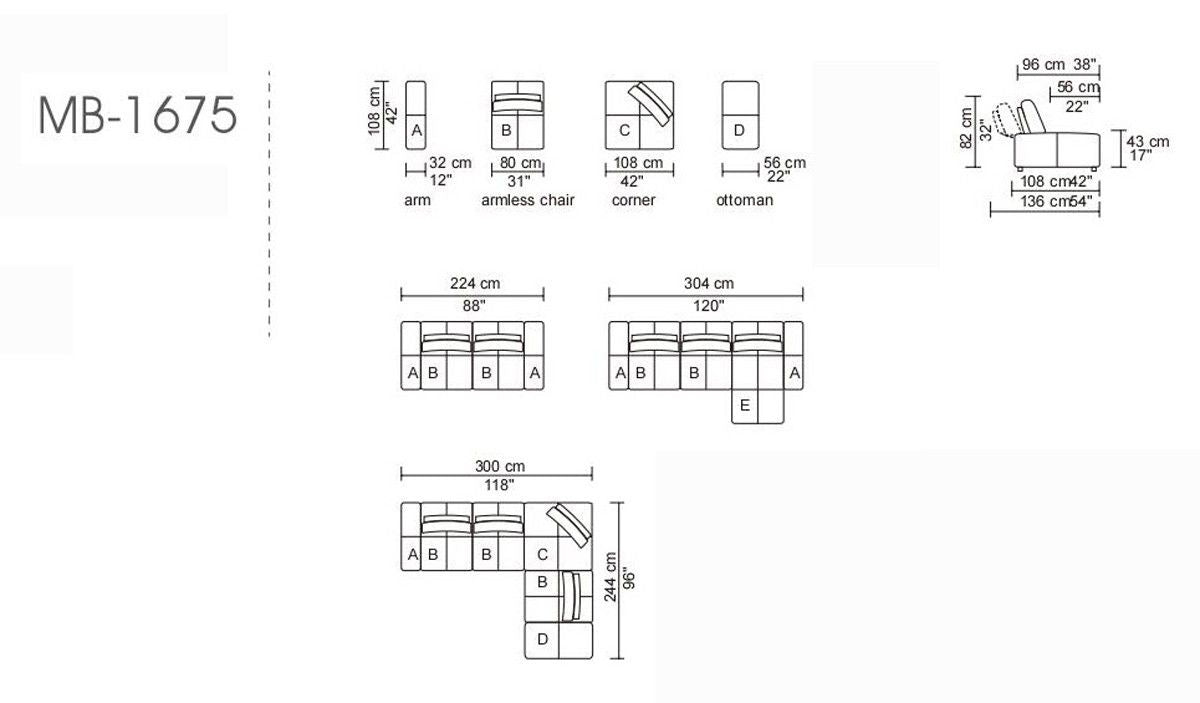 Modular L Shaped Six Piece Corner Sectional - Gray