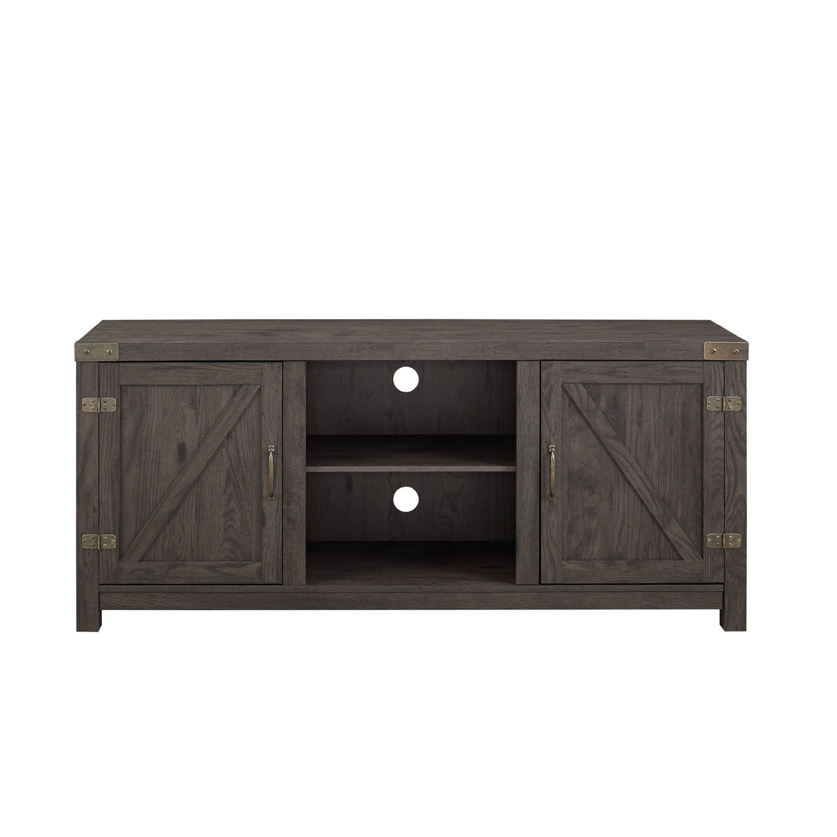 Modern Farmhouse Barn Door 3 Shelf TV Stand For TVs Up To 65” by Walker Edison | Bel Furniture