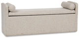 Galliden - Large Upholstered Dining Room Bench - Beige