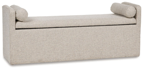 Galliden - Large Upholstered Dining Room Bench - Beige - view 4