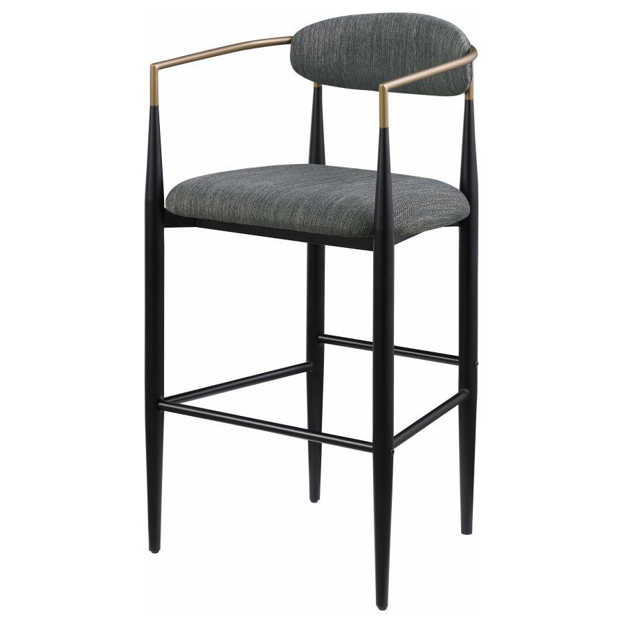 Tina - Metal Pub Height Bar Stool With Upholstered Back And Seat (Set of 2) by Coaster Fine Furniture | Bel Furniture