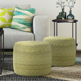 Bayley - Versatile Round Braided Pouf by Simpli-Home | Bel Furniture