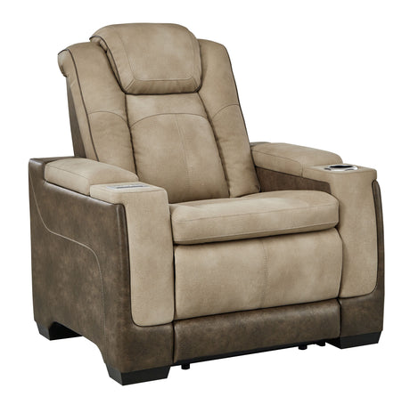 Next-gen Durapella - Pwr Recliner/Adj Headrest Beige by Signature Design by Ashley® | Bel Furniture