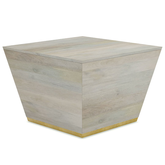 Abba - Handcrafted Square Coffee Table Gray by Simpli-Home | Bel Furniture