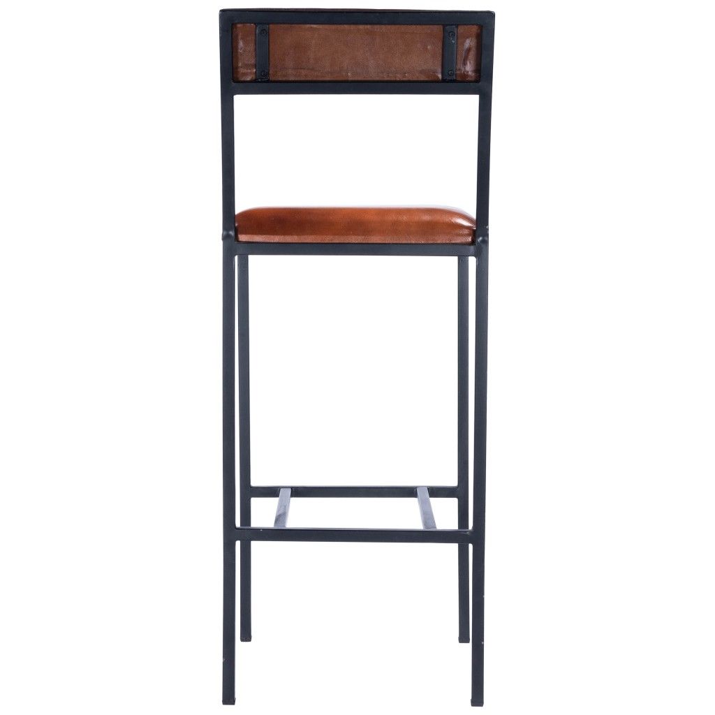 And Iron Bar Chair - Brown / Black