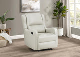 Kelsey - Upholstered English Arm Recliner Chair - Ivory by Coaster Fine Furniture | Bel Furniture