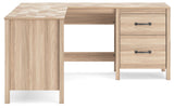 Battelle - Tan - 60" Home Office Desk With Return by Signature Design by Ashley® | Bel Furniture