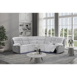 Bruni - Sectional Sofa With LED Lighting And Manual Recline - Gray