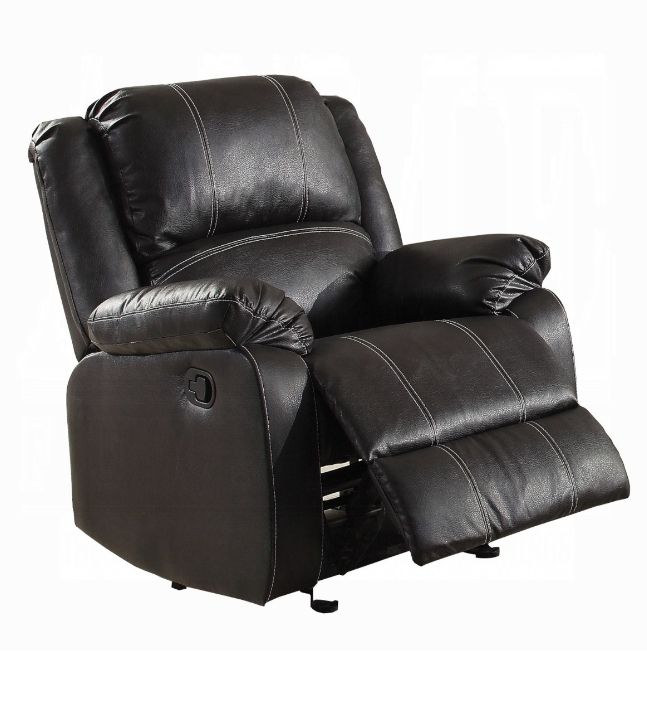 Zuriel - Synthetic Leather Recliner Chair - Black