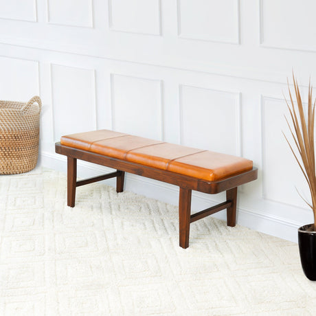 Maddox - Bench - Rustic / Tan by Ashcroft Furniture | Bel Furniture