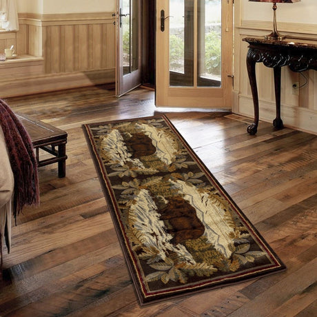 Nature's Nest - 5'3" X 7'3" Lodge Area Rug - Multi, Brown by Icona Home Decor | Bel Furniture