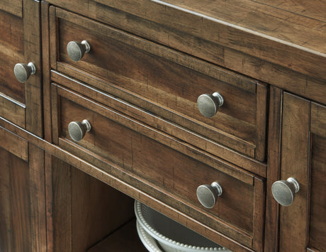 Moriville - Grayish Brown - Dining Room Server by Signature Design by Ashley® | Bel Furniture