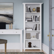 Acadian - 5 Shelf Bookcase, Handcrafted by Simpli-Home | Bel Furniture