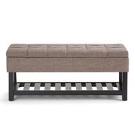 Saxon - Upholstered Transitional Storage Ottoman Bench