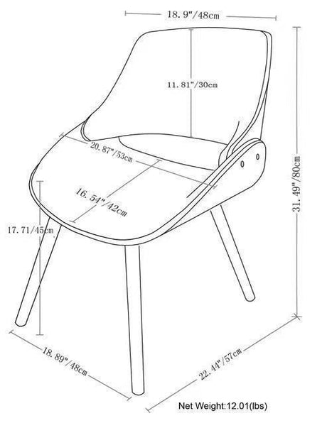 Malden - Mid Century Modern Bentwood Dining Chair - view 11