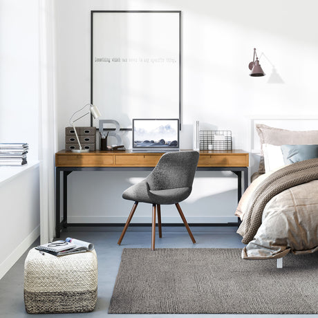 Banting - Mid Century Wide Desk, Handcrafted by Simpli-Home | Bel Furniture