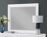 Marielle - Dresser Mirror - Distressed White by CoasterEveryday | Bel Furniture
