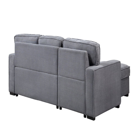 Territory - Pull Out Sofa Bed With Design - Dark Gray - view 7