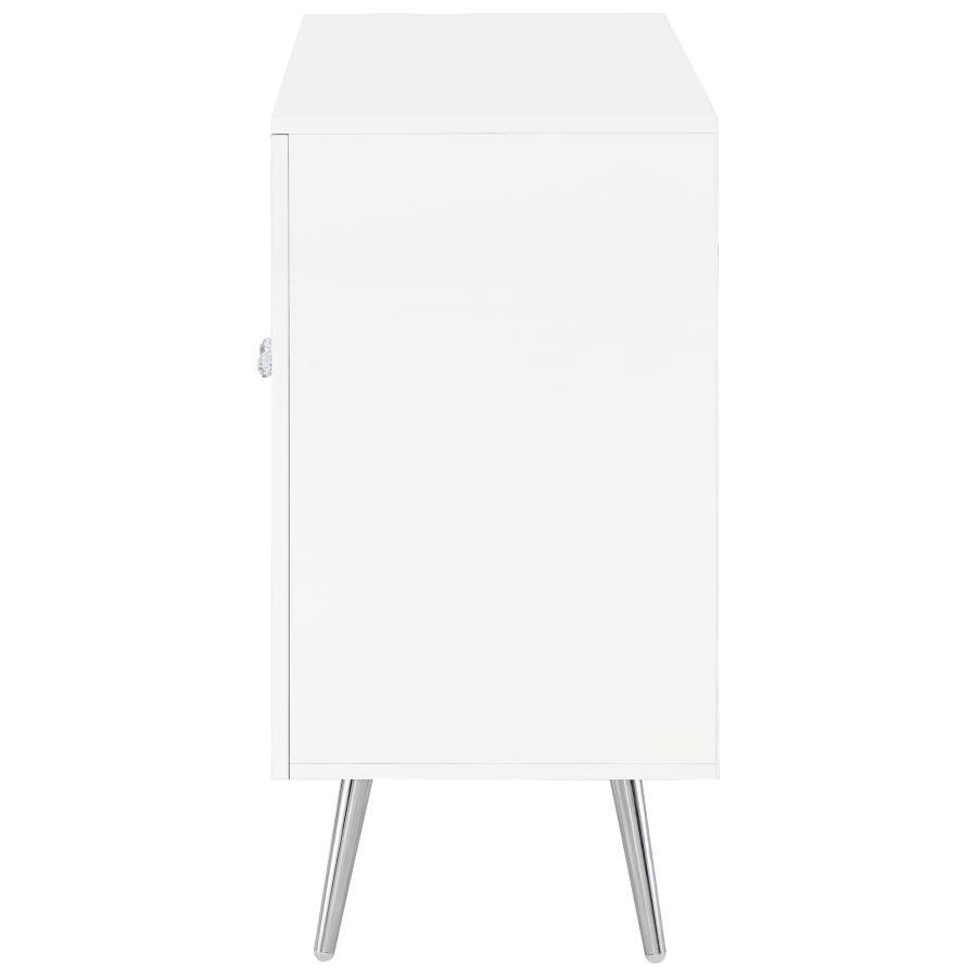 Nieta - 2 Door Engineered Wood Accent Cabinet - White High Gloss by Coaster Fine Furniture | Bel Furniture