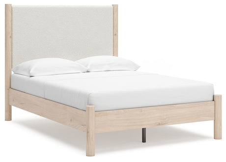 Cadmori - Upholstered Panel Bed Beige Full by Signature Design by Ashley® | Bel Furniture