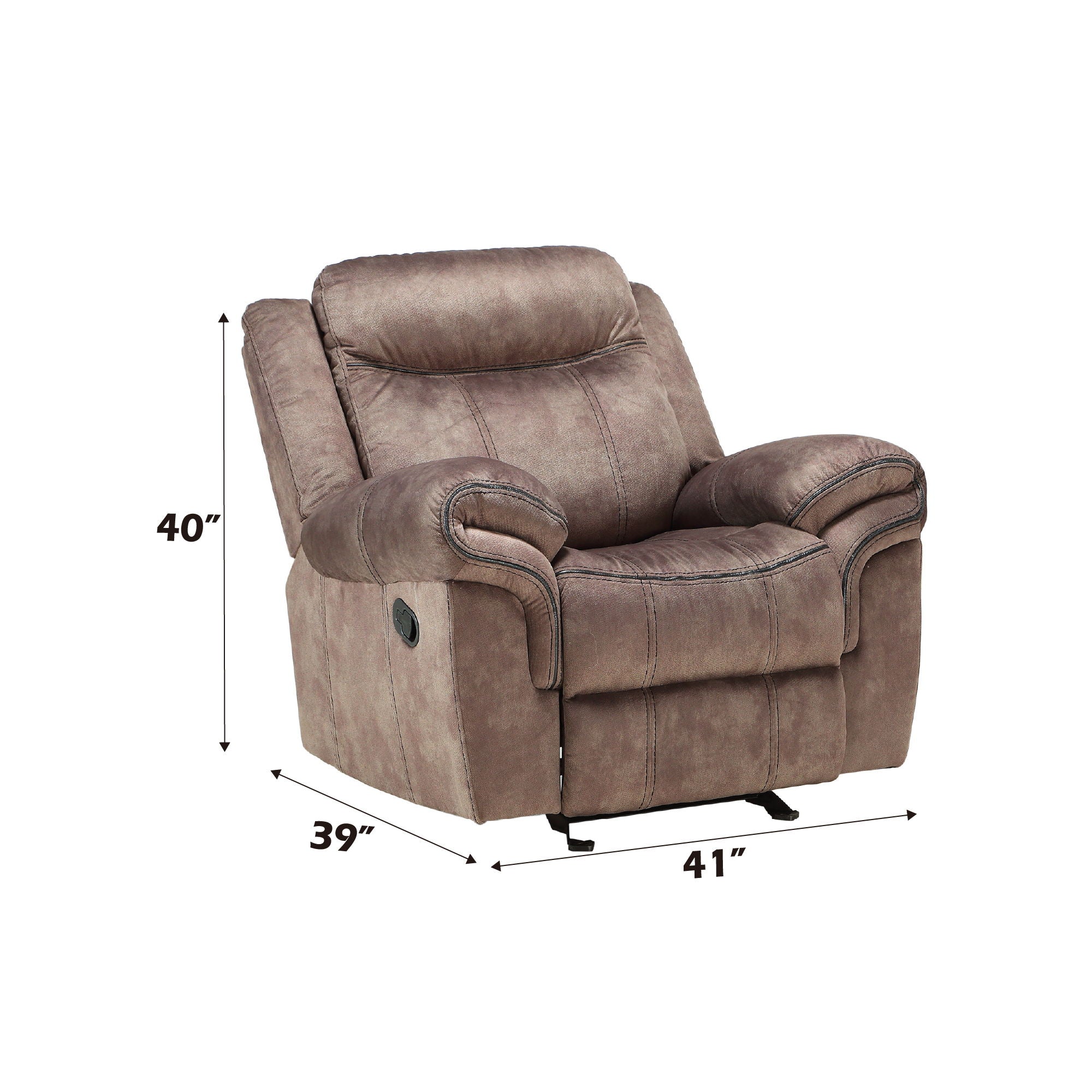 Zubaida - Two Tone Velvet Glider Recliner