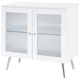 Nieta - 2 Door Engineered Wood Accent Cabinet - White High Gloss by Coaster Fine Furniture | Bel Furniture