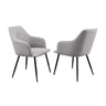 Contemporary Upholstered Woven Dining Chairs Gray by Walker Edison | Bel Furniture