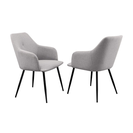 Contemporary Upholstered Woven Dining Chairs Gray by Walker Edison | Bel Furniture