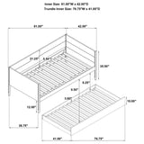 Calinda - Wood Twin Daybed With Trundle - Natural by Coaster Fine Furniture | Bel Furniture