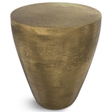 Cavan - Cast Aluminum Side Table - Antique Brass by Simpli-Home | Bel Furniture