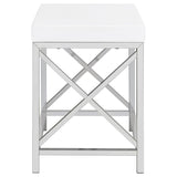 Eliza - Vanity Set With Lighting & Stool - White And Chrome by Coaster Fine Furniture | Bel Furniture