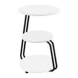 Hilly - 3-Tier Round Accent Side Table - White And Black by Coaster Fine Furniture | Bel Furniture
