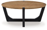 Hanneforth - Brown - Round Cocktail Table by Signature Design by Ashley® | Bel Furniture