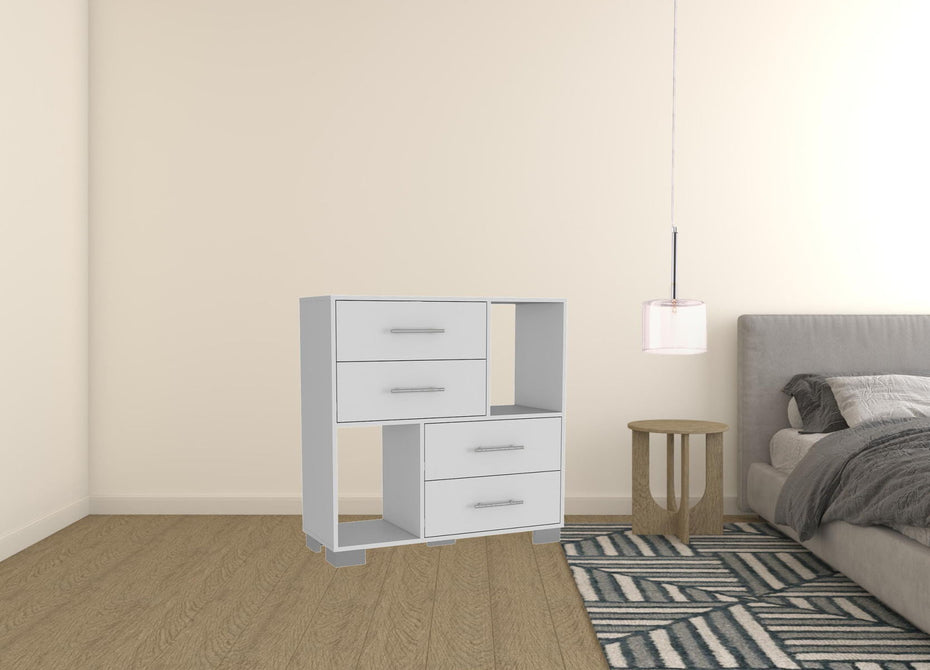 Four Drawer Dresser - White