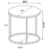 Lainey - Round Faux Marble Side End Table