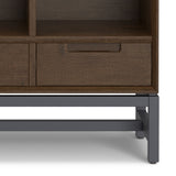 Banting - 9 Cube Bookcase With Drawers - Walnut Brown by Simpli-Home | Bel Furniture