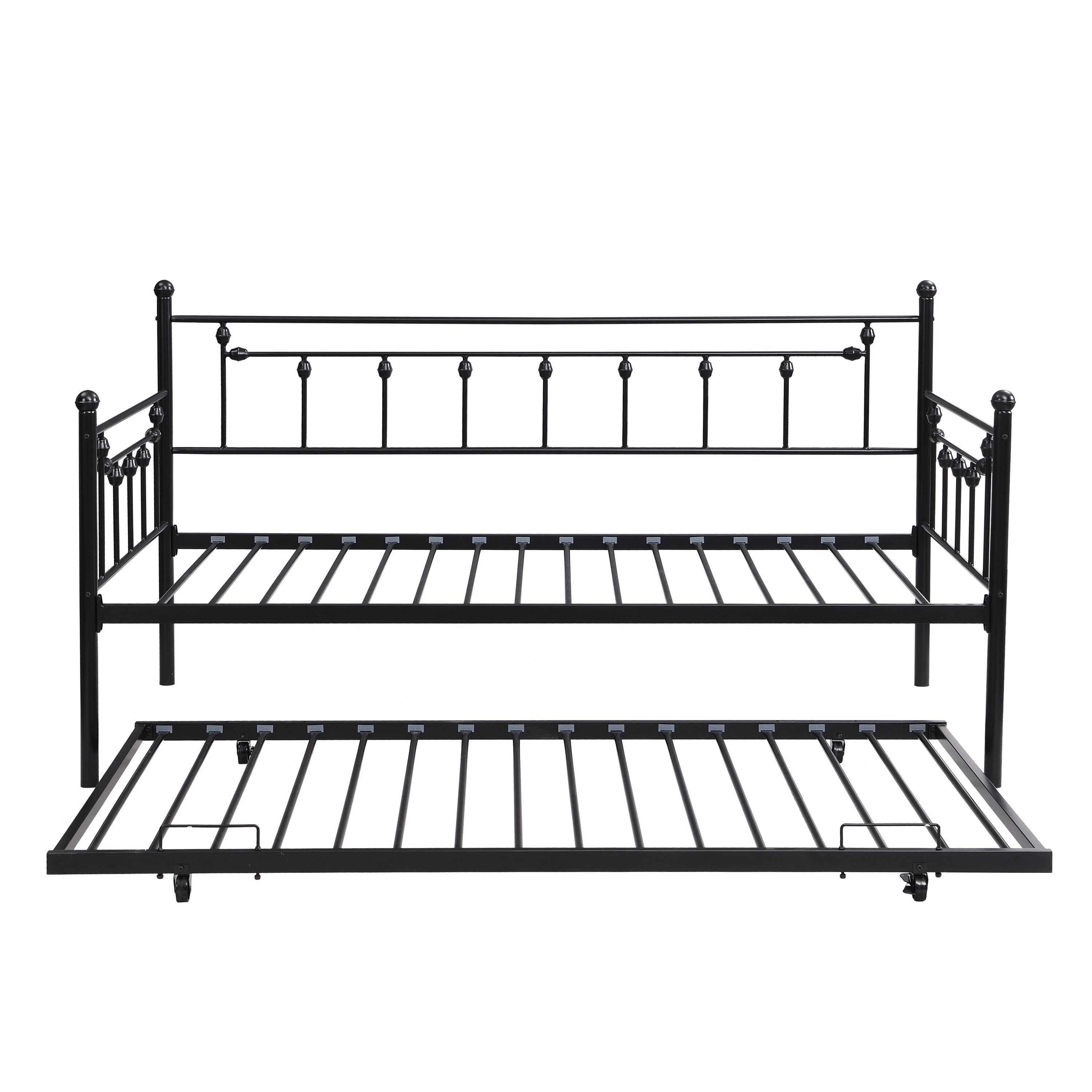 Twin Daybed With Trundle - Black