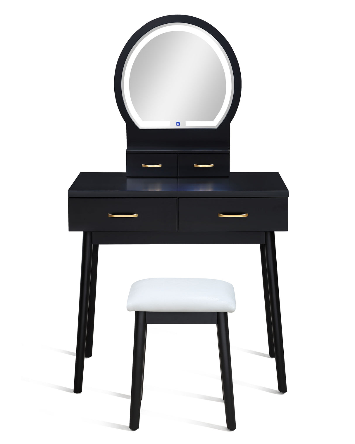 Cecilia - Vanity Table & Stool by Crown Mark | Bel Furniture