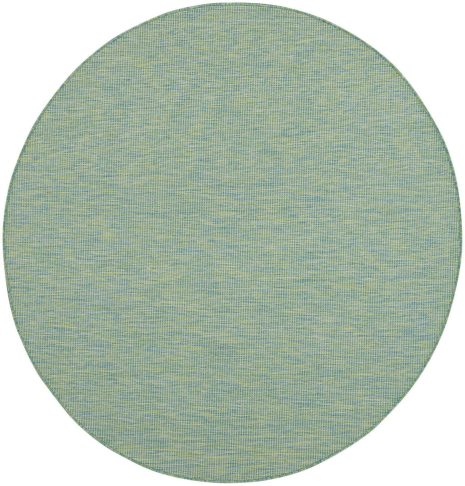 6' Round Power Loom Area Rug - Blue