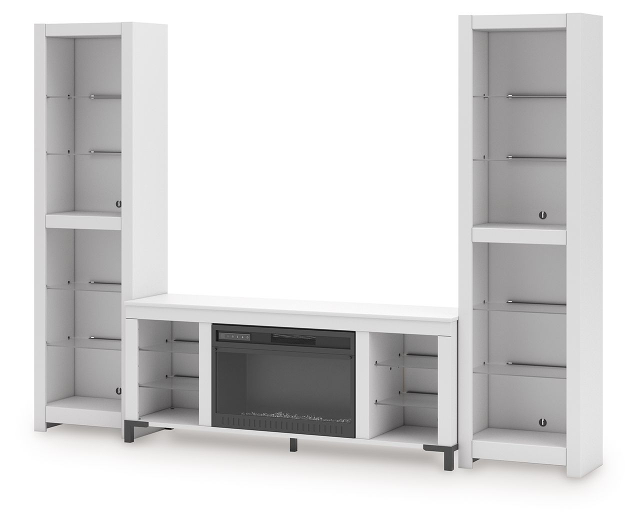 Brollevi - White - 3-Piece Entertainment Center